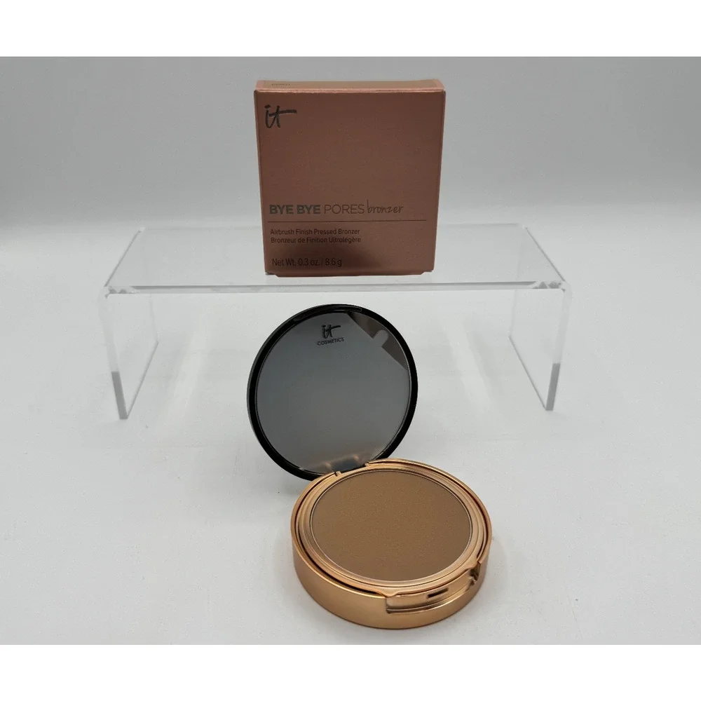 It Cosmetics Bye Bye Pores Airbrush Finish Pressed Powder Bronzer, Beach, NEW